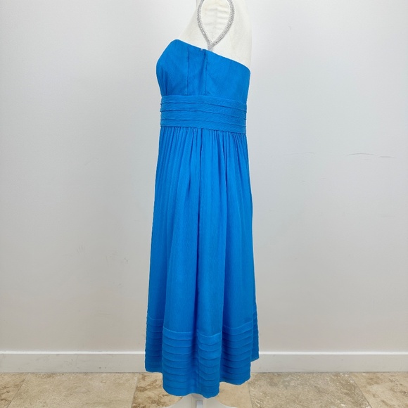 J. Crew Silk Chiffon Dress Size 8 Cocktail Strapless Knee Length Sleeveless. - Picture 6 of 10